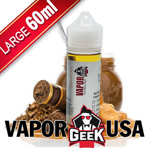 Vanilla Caramel Tobacco Vape Juice Eliquid 60ml by Vapor Geek (USA)